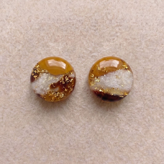 Puces d'oreilles Ana ambre d'automne
