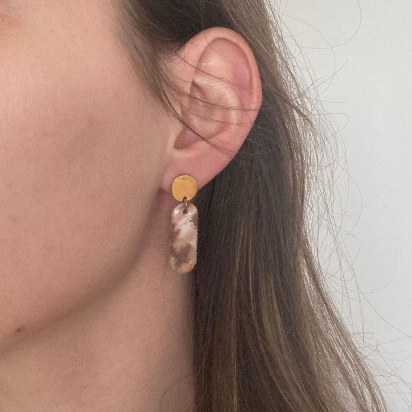 Boucles d'oreilles Mona sable doré