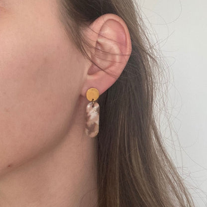 Boucles d'oreilles Mona sable doré