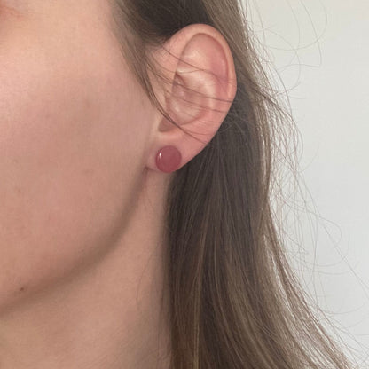 Puces d'oreilles Ana bordeaux