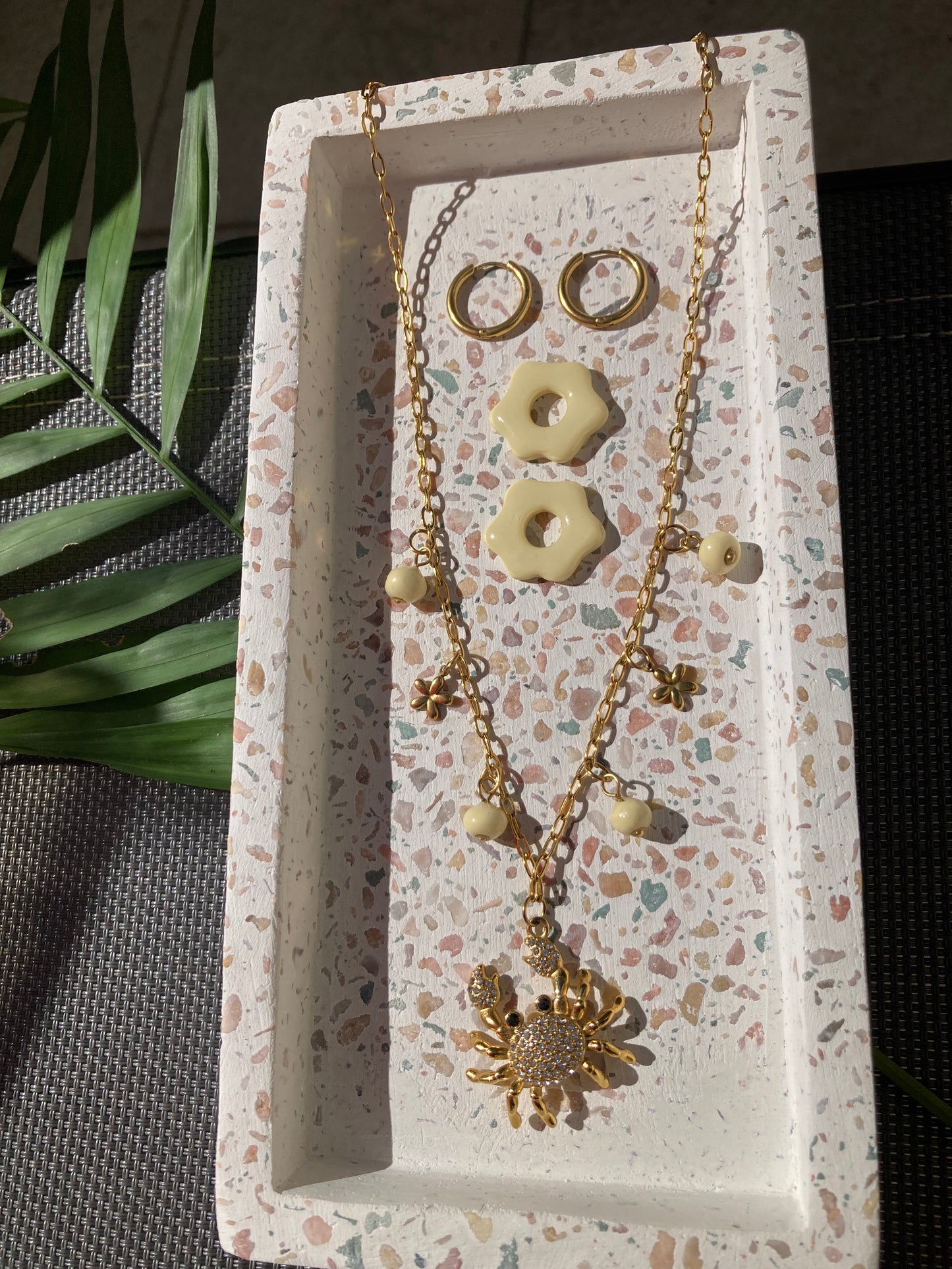 Collier Mia jaune beurre