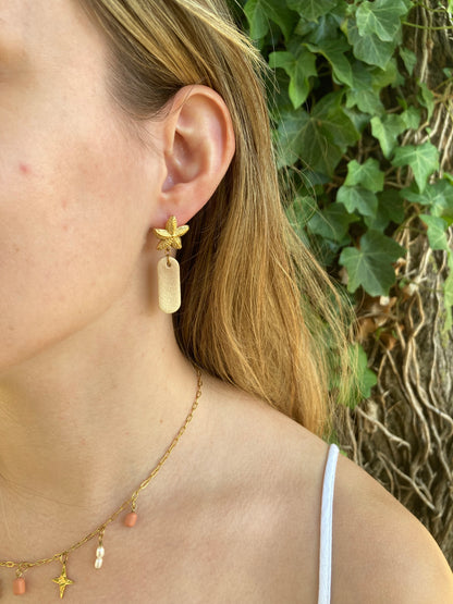 Boucles d'oreilles Jeanne crème dégradé