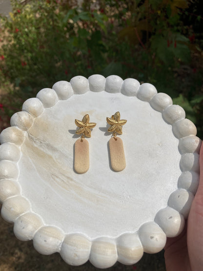 Boucles d'oreilles Jeanne crème dégradé