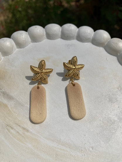 Boucles d'oreilles Jeanne crème dégradé