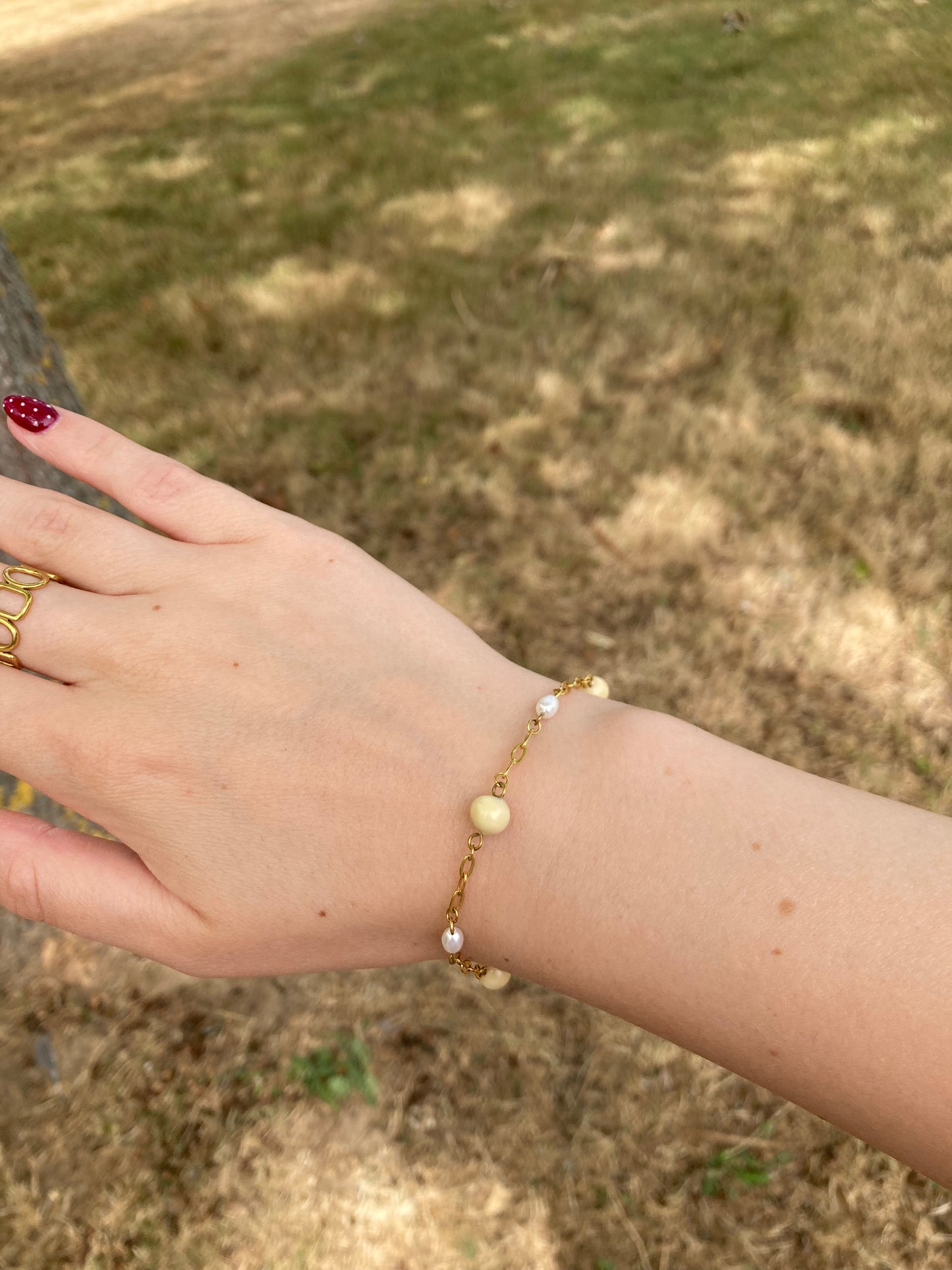 Bracelet Mia jaune beurre