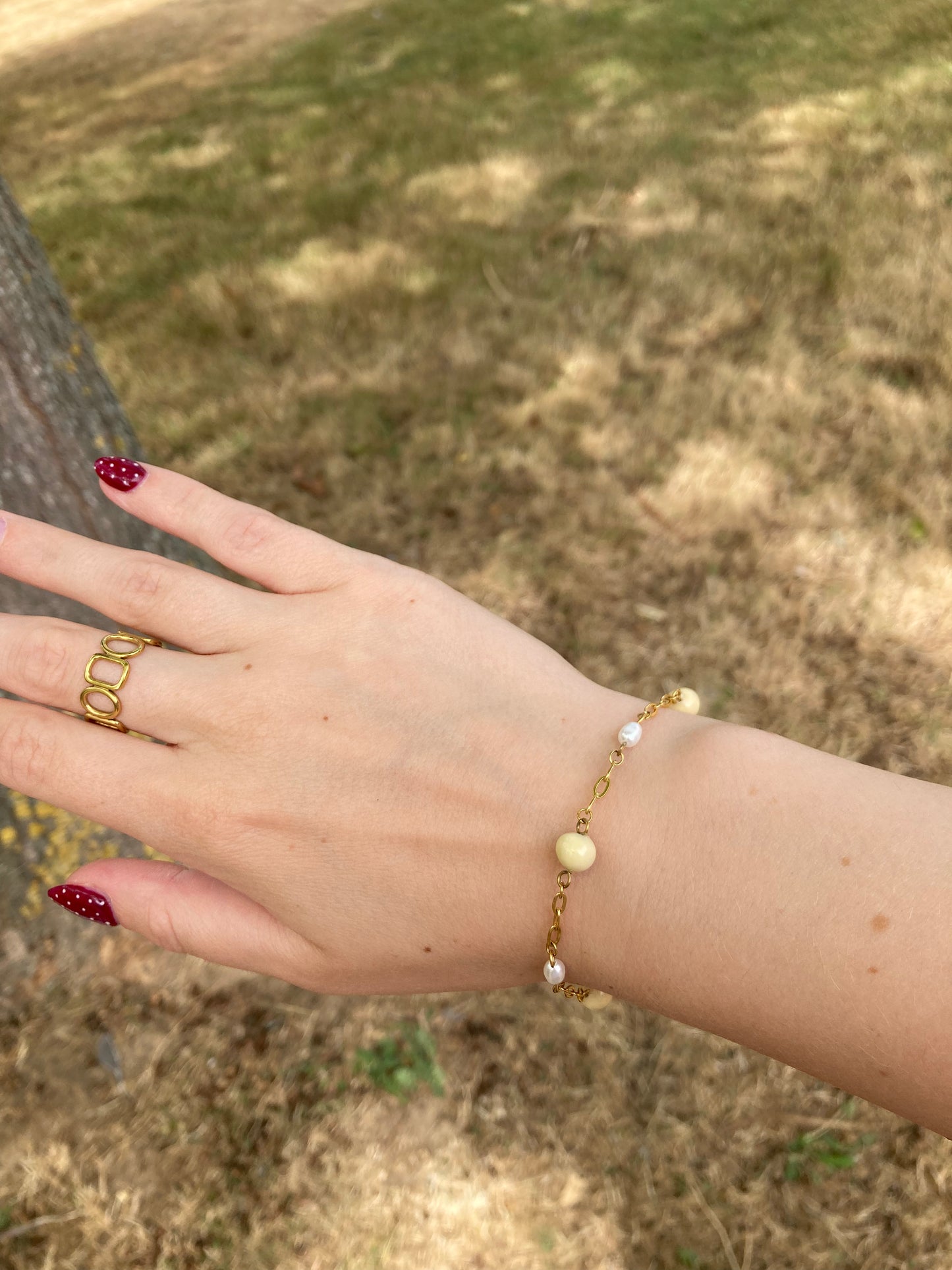 Bracelet Mia jaune beurre