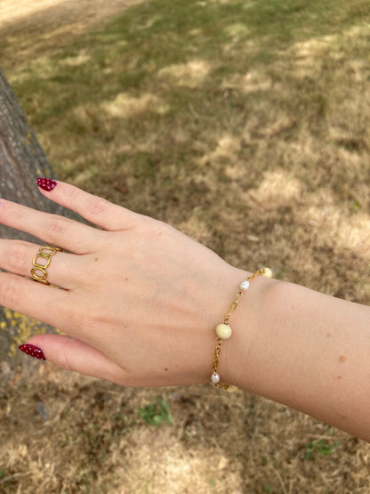 Bracelet Mia jaune beurre