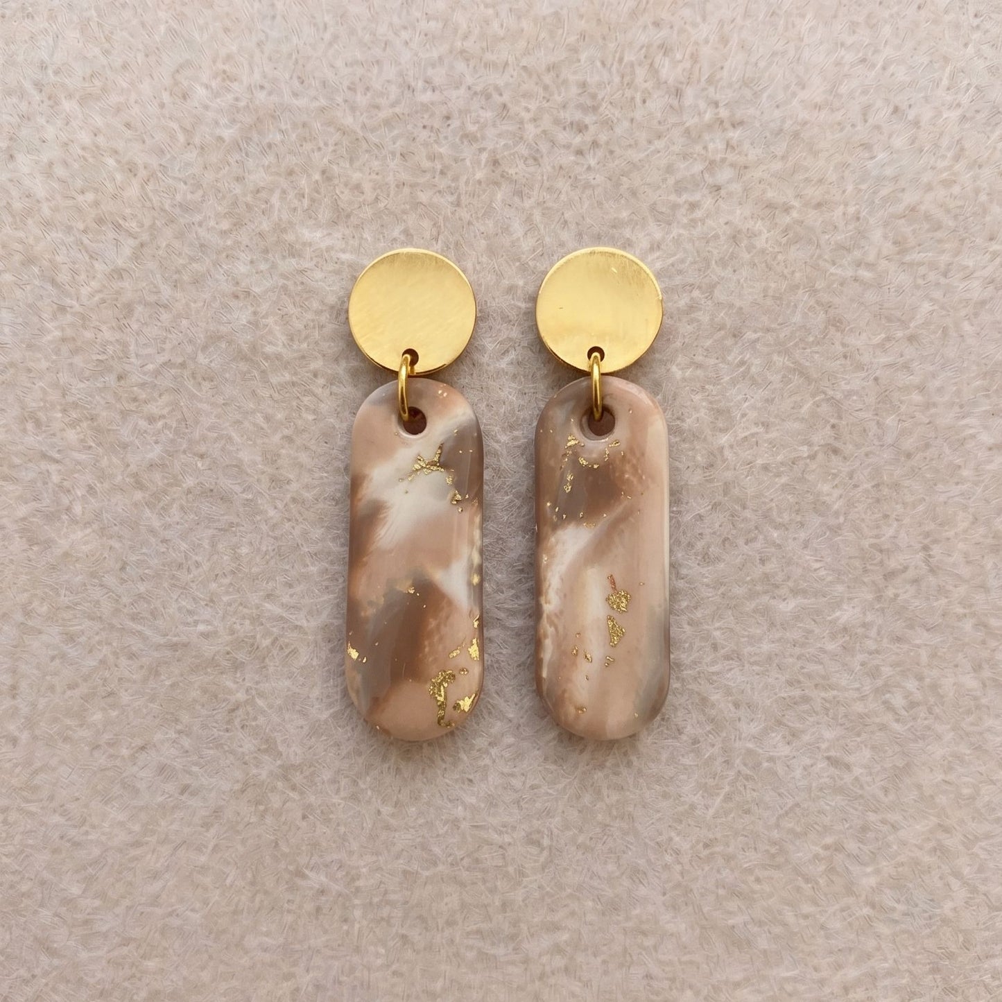 Boucles d'oreilles Mona sable doré