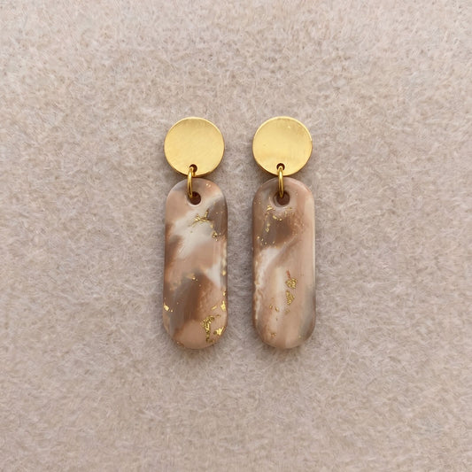 Boucles d'oreilles Mona sable doré