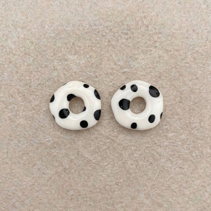Pampilles mini Kira pois noir et blanc